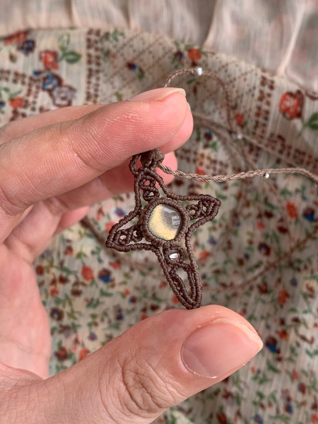 Macrame Necklace--Eos's star