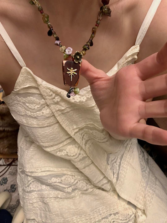 Dragonfly--Handmade Beading Necklace