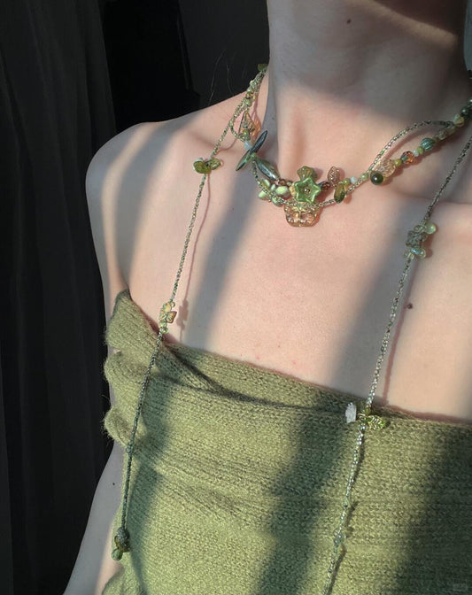 Mint Wind--Handmade Beading Necklace