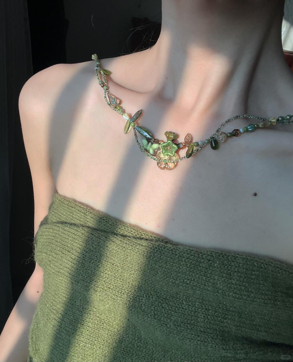 Beading Necklace Mint Wind