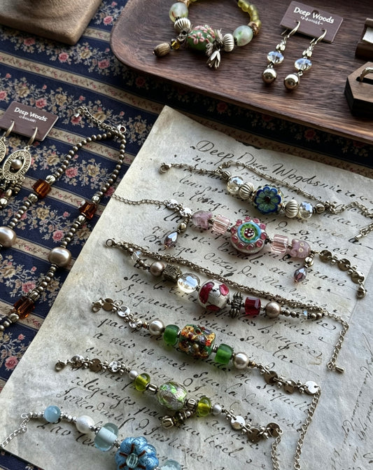 Glass Candy--Handmade Vintage Beading Jewelry Sets Bracelet Ring
