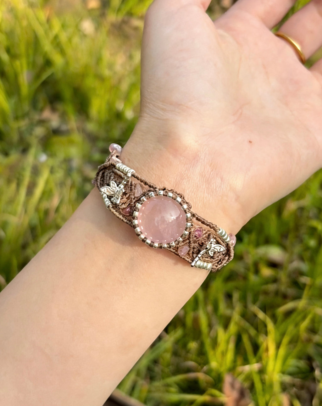 Cherry Blossom - Macrame Bracelet